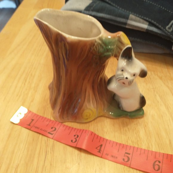 Vintage Eastgate Pottery Dog and Stump Vase - Picture 6 of 6